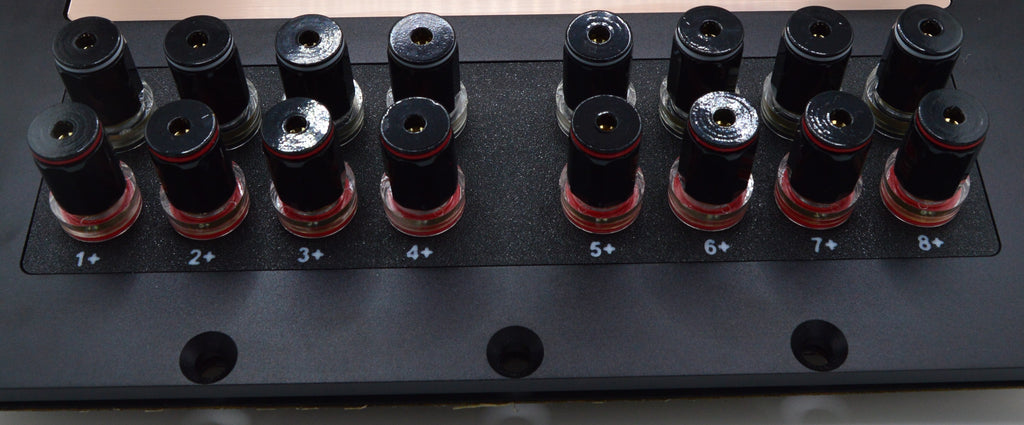 HHD 8 Channel Aluminum Speaker Input Plate with Passive Logarithmic Dyno