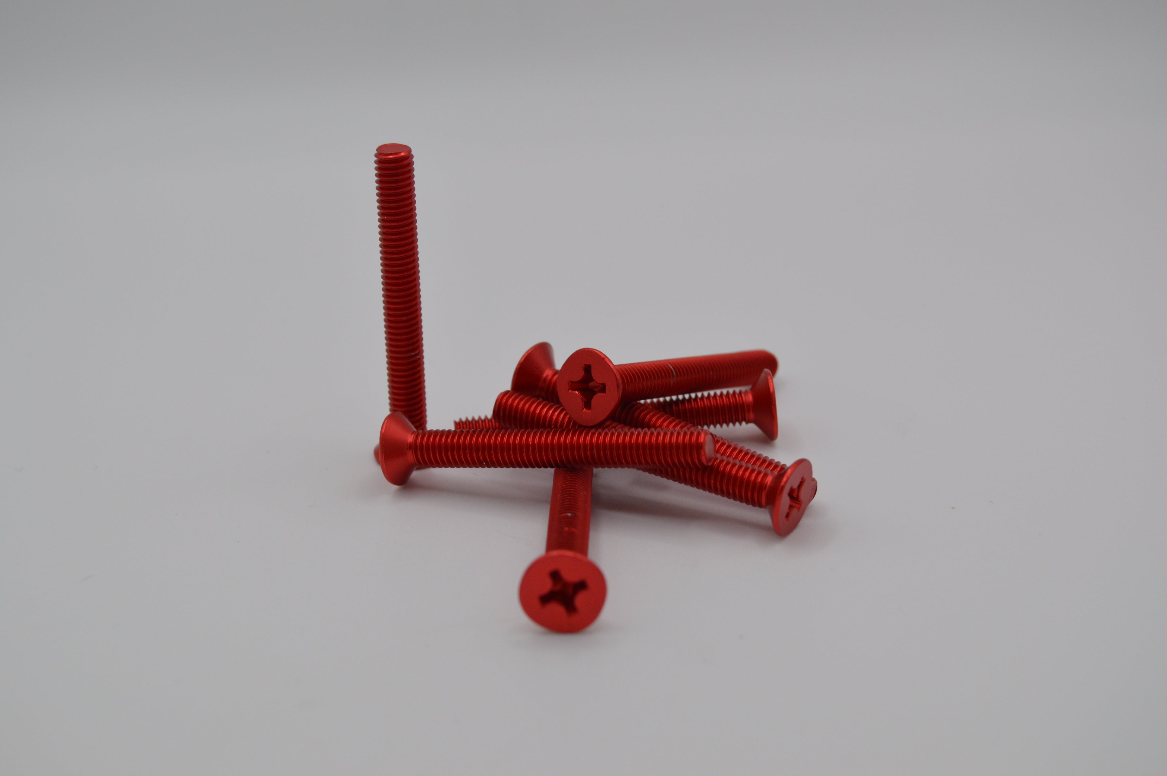 M6 x 1.0 x 50mm Anodized Aluminum Countersink Machine Screws