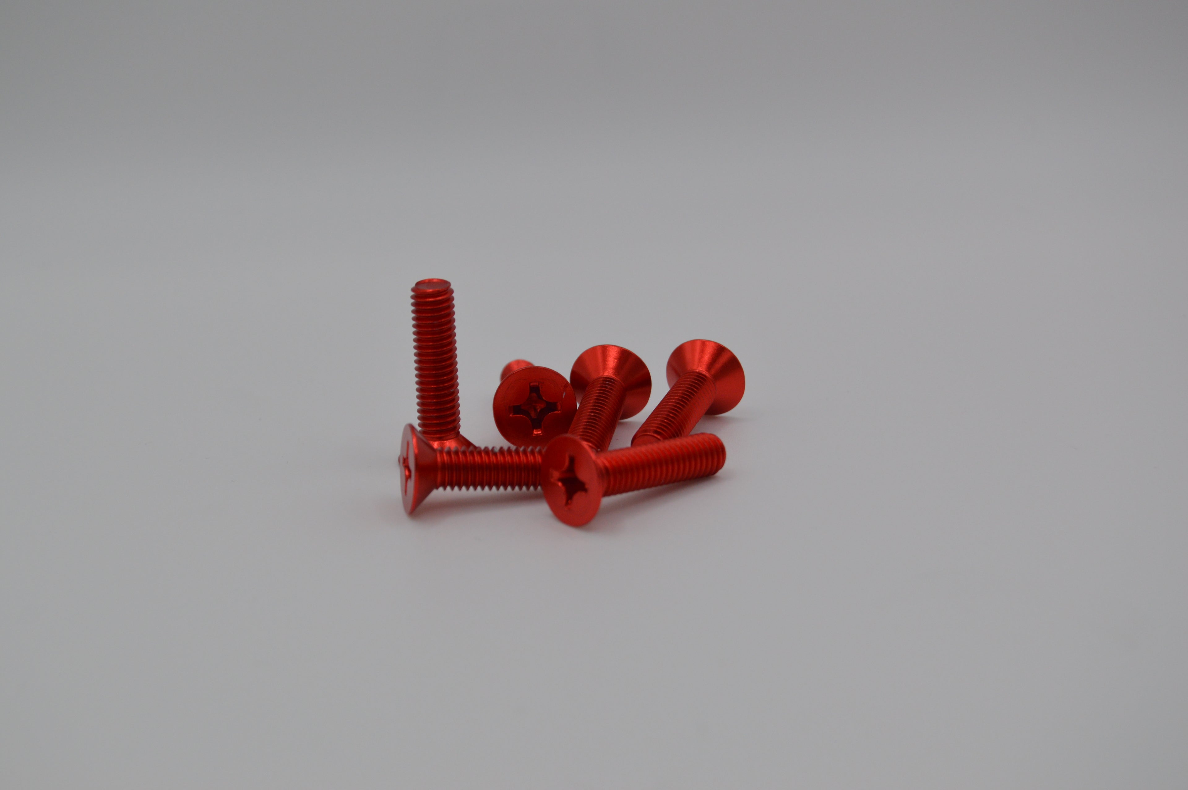 M6 x 1.0 x 25mm Anodized Aluminum Countersink Machine Screws