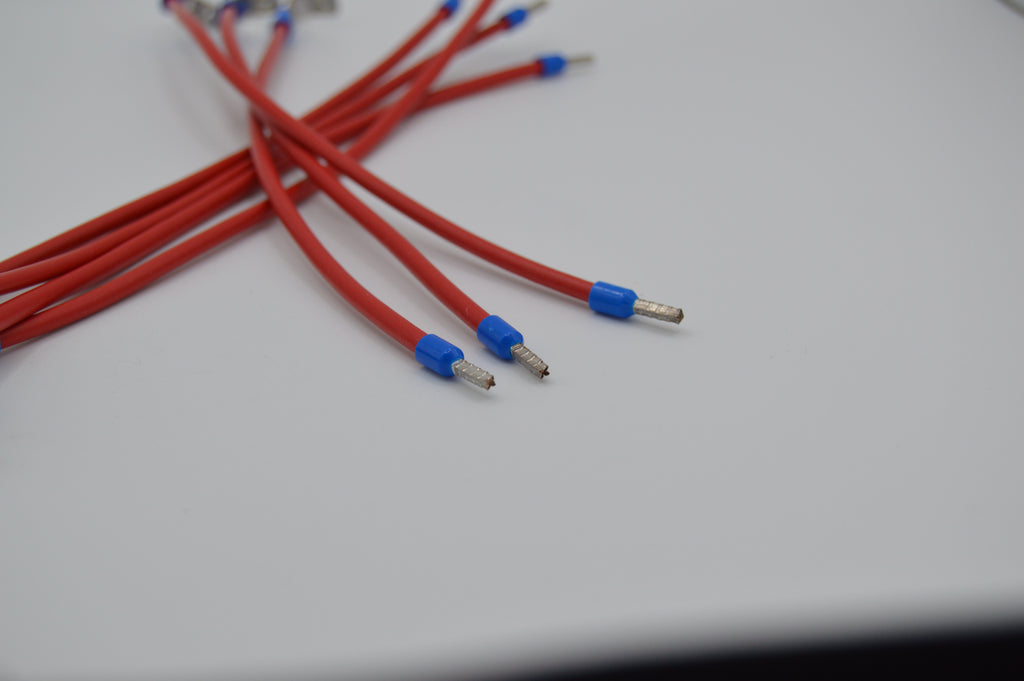 14 Gauge Heavy-Duty Stranded Wire Leads - Piggyback to Ferrule