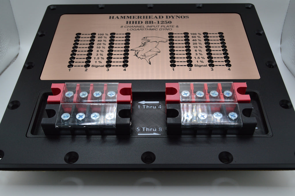 HHD 8 Channel Aluminum Speaker Input Plate with Passive Logarithmic Dyno