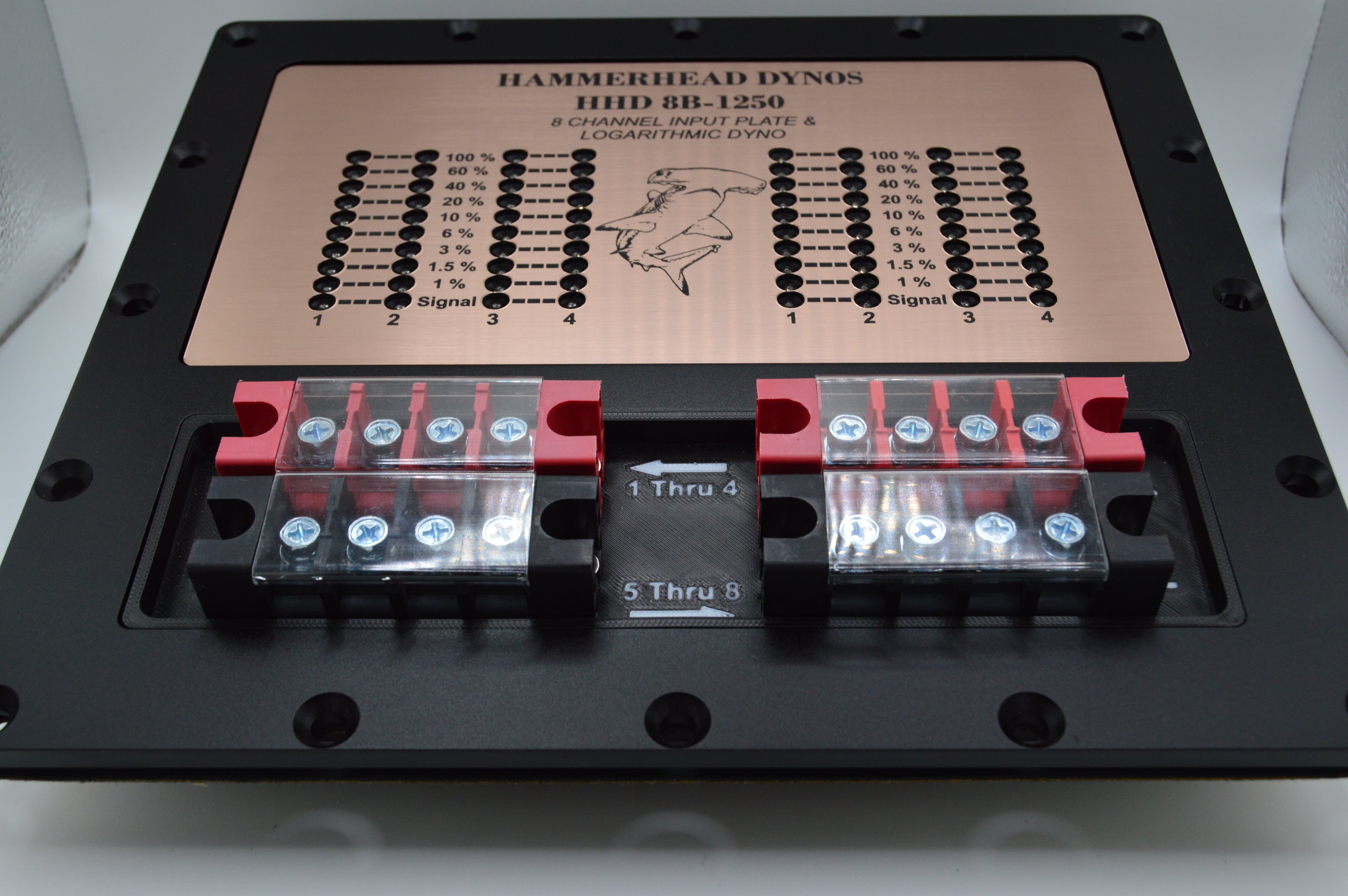 HHD 8 Channel Aluminum Speaker Input Plate with Passive Logarithmic Dyno