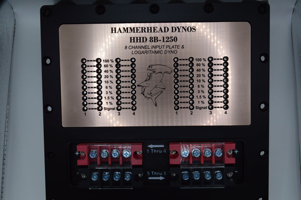 HHD 8 Channel Aluminum Speaker Input Plate with Passive Logarithmic Dyno