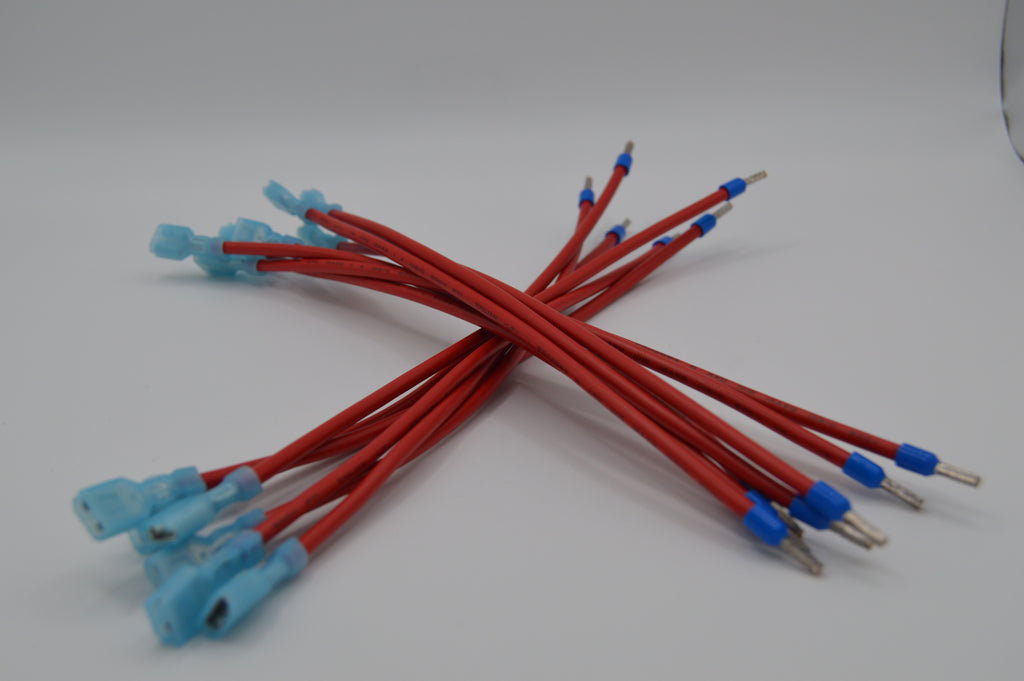 14 Gauge Heavy-Duty Stranded Wire Leads - Female Quick Disconnect To Ferrule