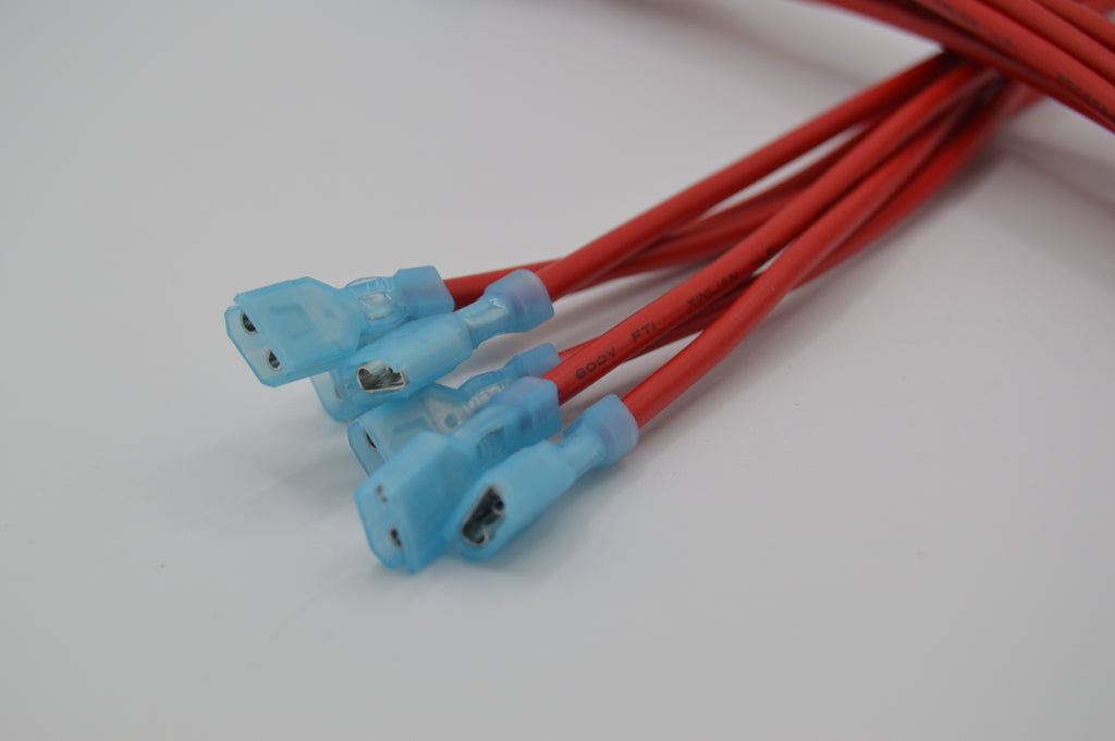 14 Gauge Heavy-Duty Stranded Wire Leads - Female Quick Disconnect To Ferrule