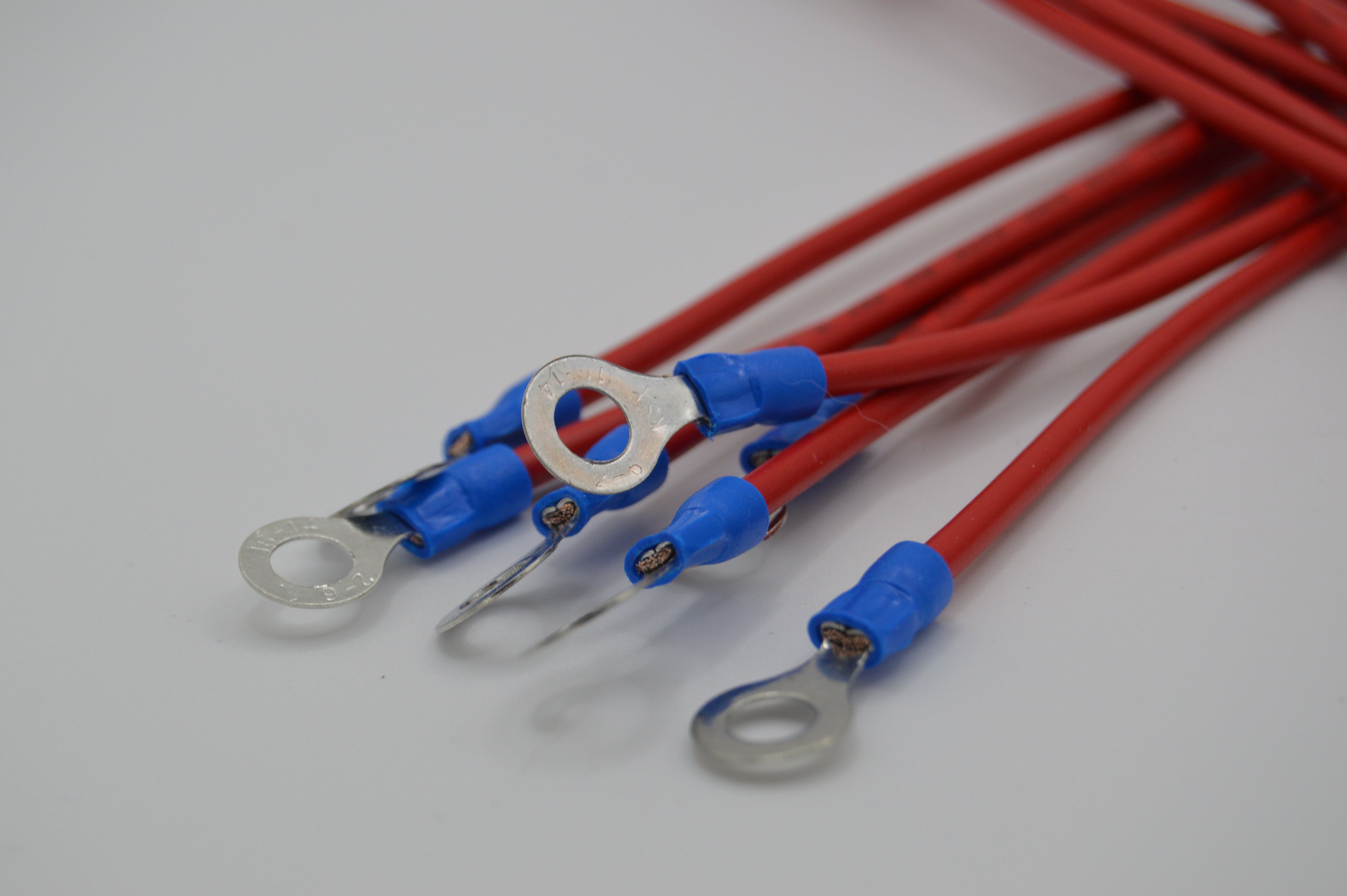14 Gauge Heavy-Duty Stranded Wire Leads - 1/4" Ring to Ferrule