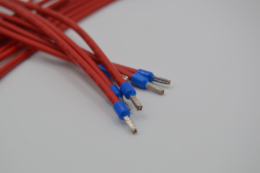 14 Gauge Heavy-Duty Stranded Wire Leads - 1/4" Ring to Ferrule