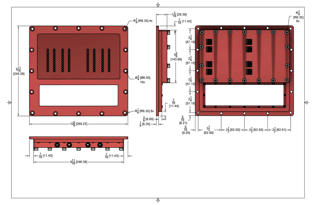 HHD 8 Channel Aluminum Speaker Input Plate with Passive Logarithmic Dyno