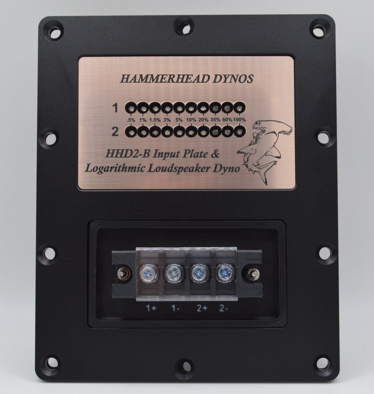 HHD 2 Channel Aluminum Speaker Input Plate with Passive Logarithmic Dyno
