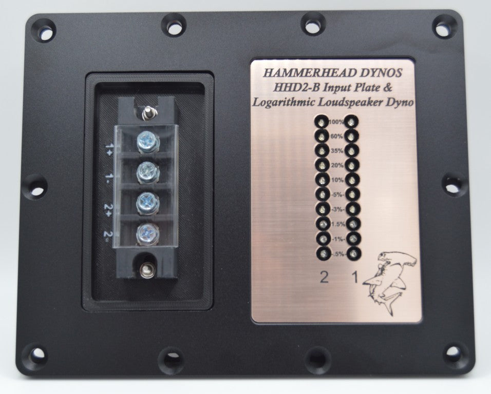 HHD 2 Channel Aluminum Speaker Input Plate with Passive Logarithmic Dyno