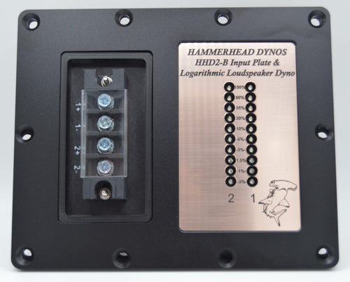 HHD 2 Channel Aluminum Speaker Input Plate with Passive Logarithmic Dyno