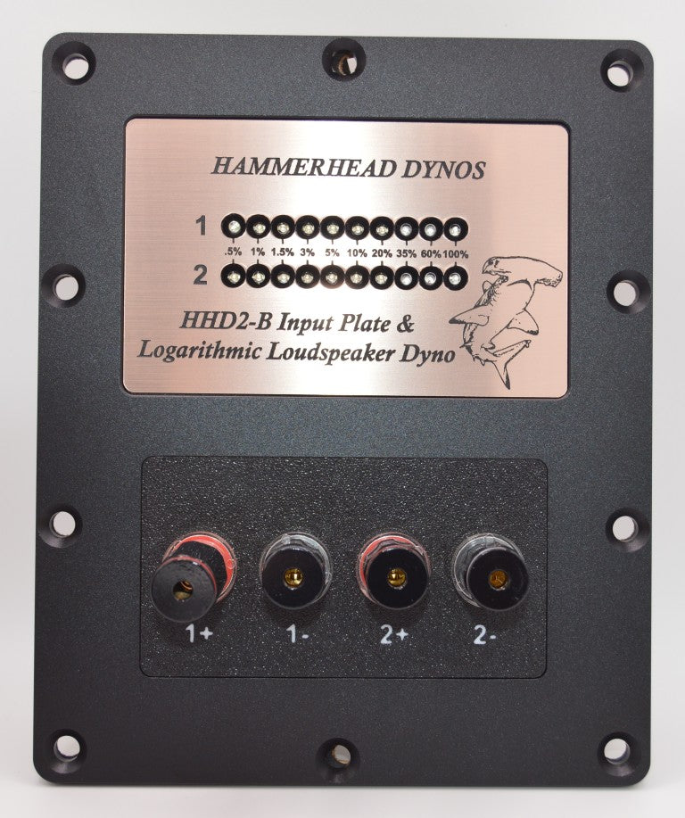 HHD 2 Channel Aluminum Speaker Input Plate with Passive Logarithmic Dyno