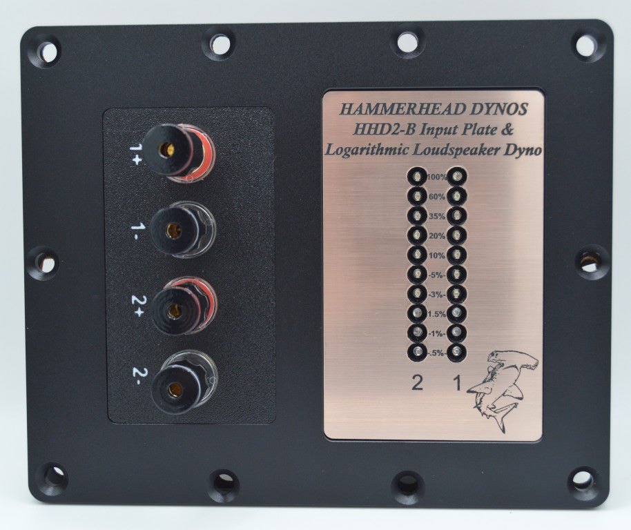 HHD 2 Channel Aluminum Speaker Input Plate with Passive Logarithmic Dyno