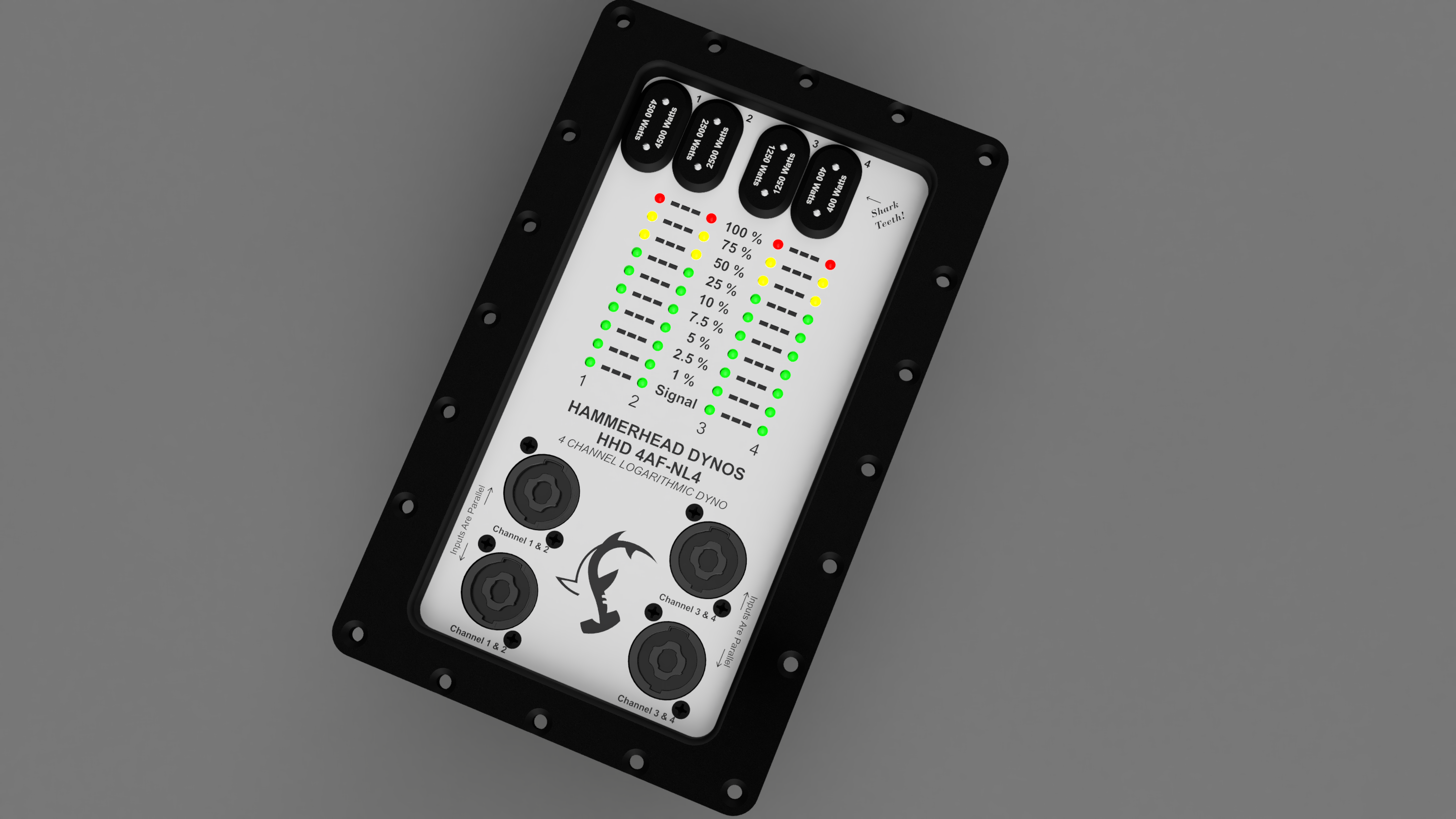 HHD 4 Channel Speaker Input Plate with Logarithmic Dyno